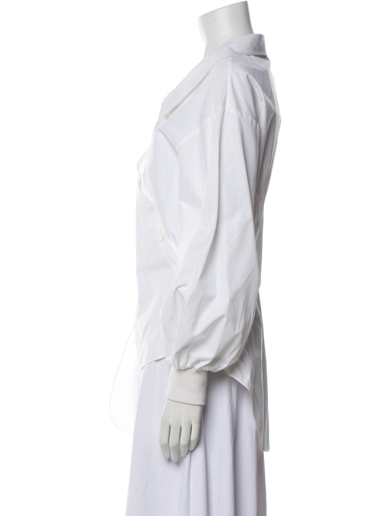 Alexander McQueen V-Neck Long Sleeve Button-Up Top w/ Tags