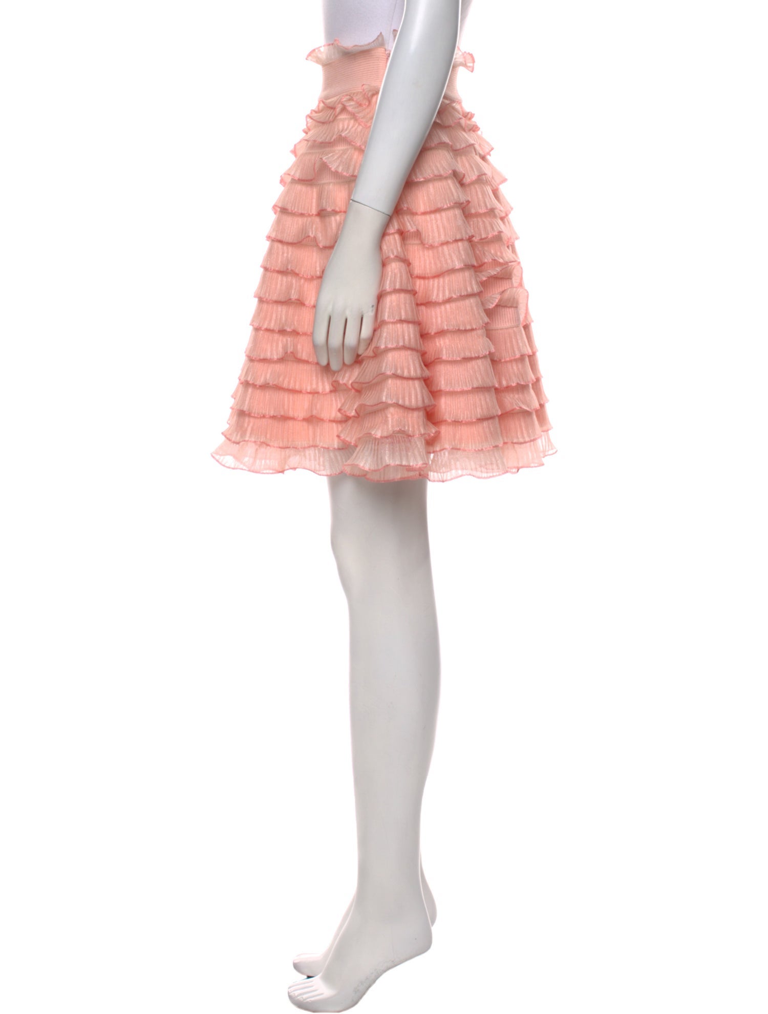 Alexander McQueen Ruffle Embellishment Knee-Length Skirt