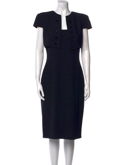 Alexander McQueen Wool Midi Length Dress