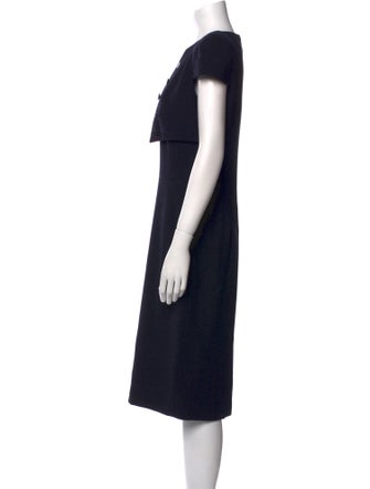 Alexander McQueen Wool Midi Length Dress