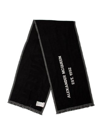 Alexander McQueen Wool Striped Scarf