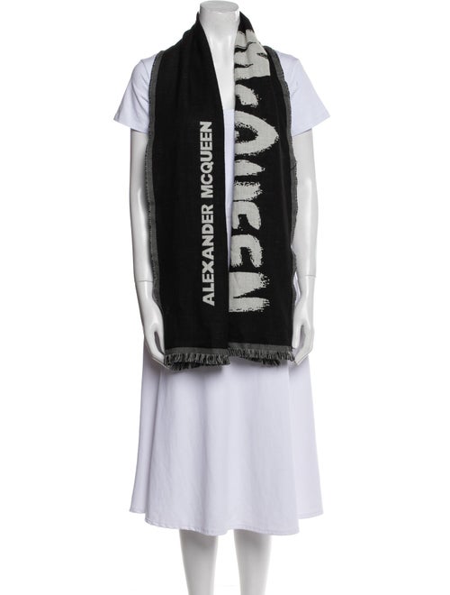 Alexander McQueen Wool Striped Scarf