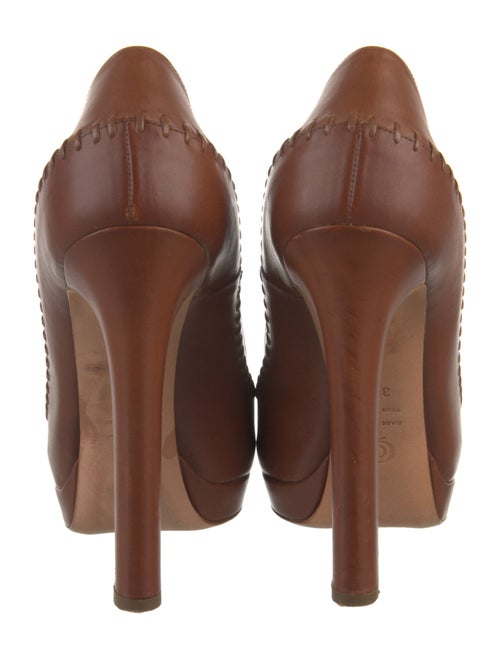 Alexander McQueen Leather Whipstitch Trim Pumps