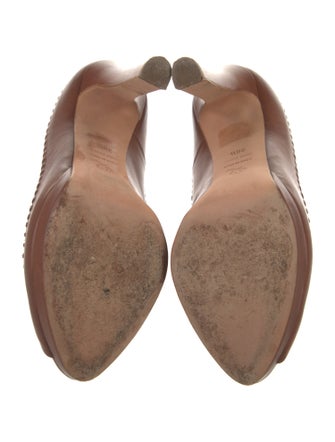 Alexander McQueen Leather Whipstitch Trim Pumps