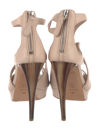 Alexander McQueen Leather T-Strap Pumps