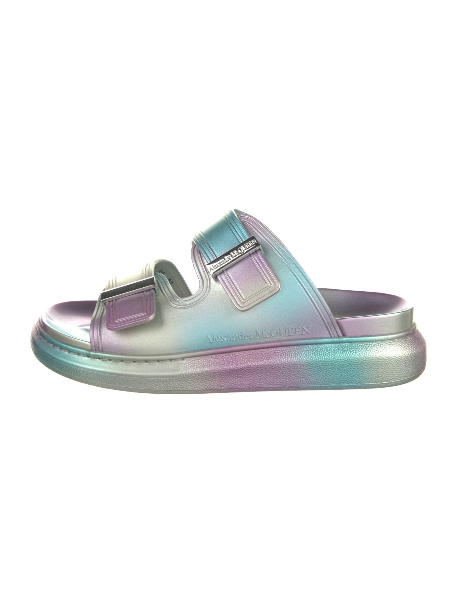 Alexander McQueen Rubber Cutout Accent Slides