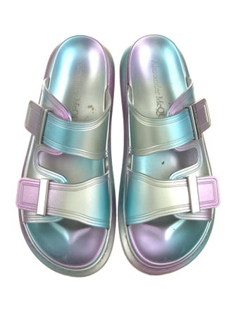 Alexander McQueen Rubber Cutout Accent Slides