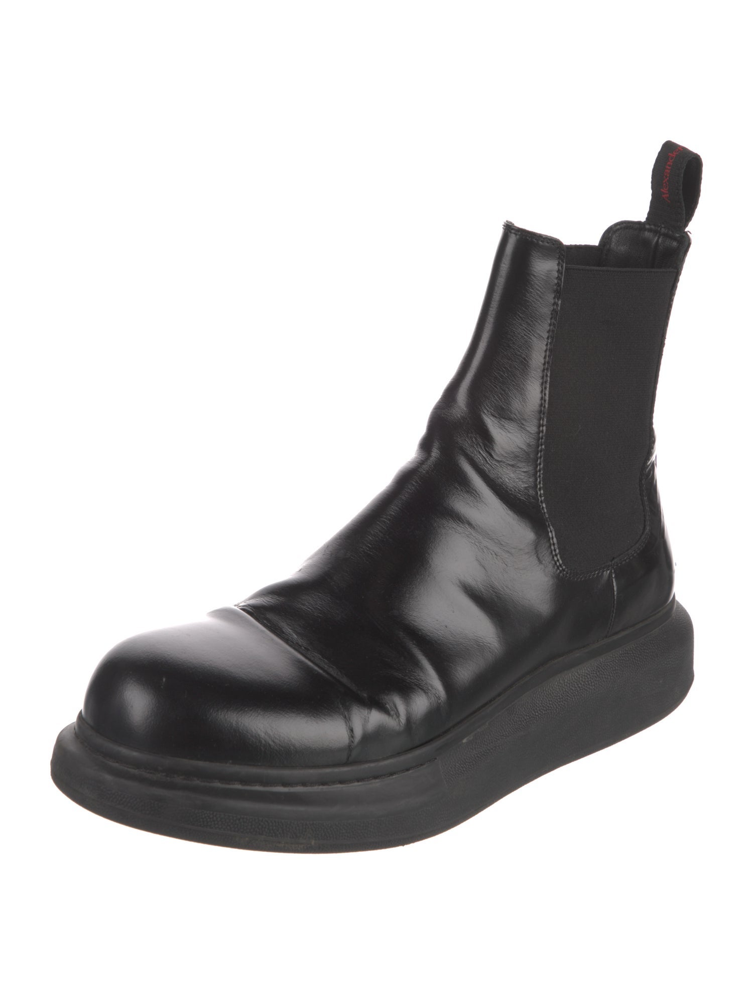 Alexander McQueen Leather Chelsea Boots
