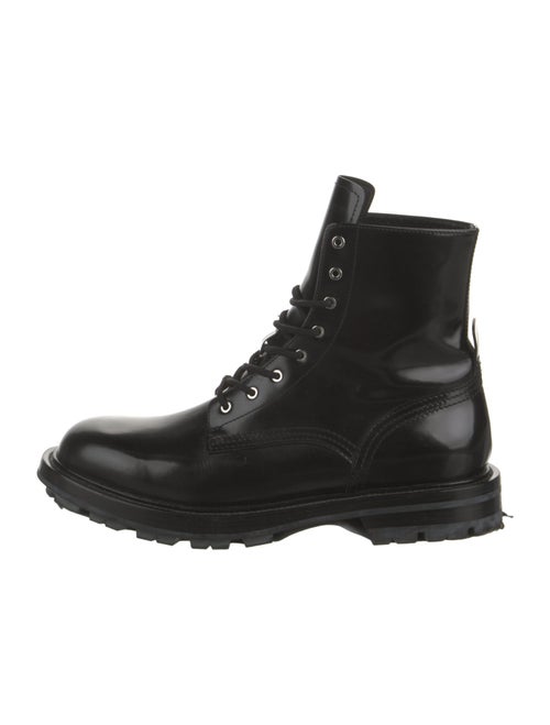 Alexander McQueen Leather Combat Boots