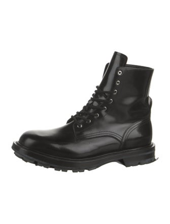 Alexander McQueen Leather Combat Boots
