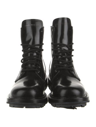 Alexander McQueen Leather Combat Boots