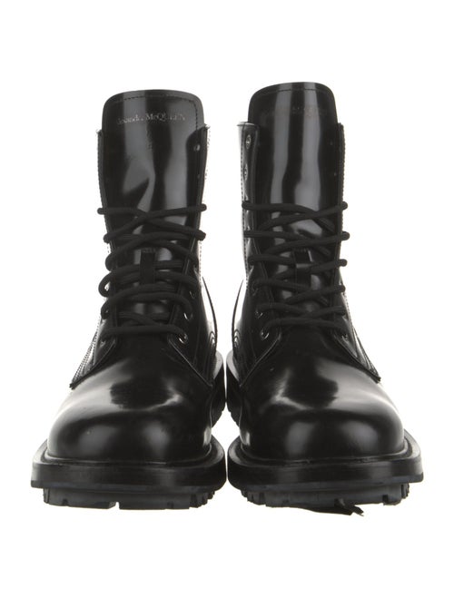 Alexander McQueen Leather Combat Boots