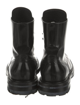 Alexander McQueen Leather Combat Boots