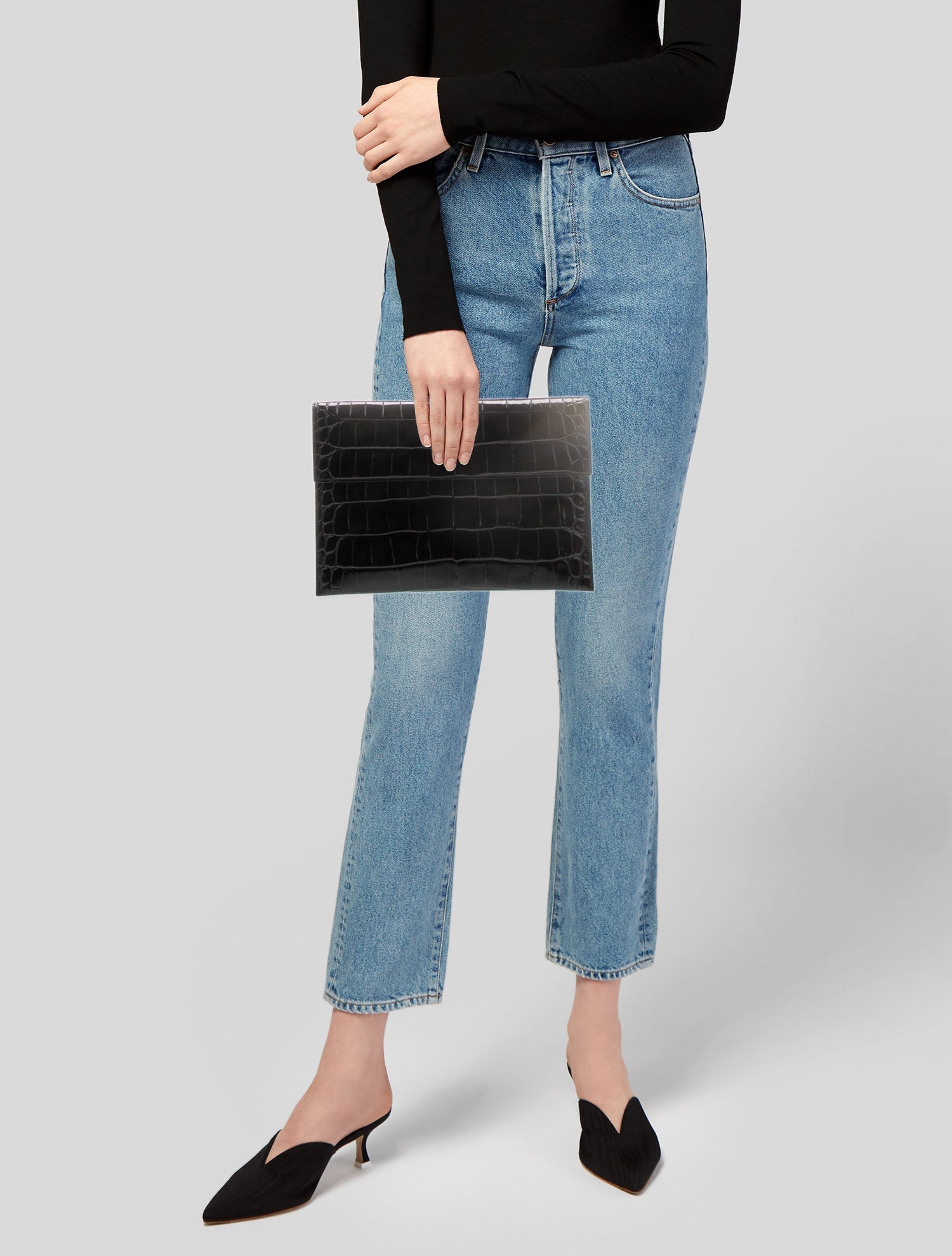 Alexander McQueen Embossed Leather Portfolio