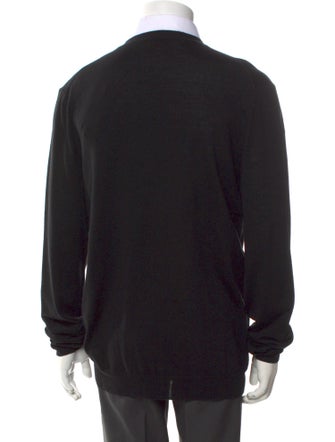 Alexander McQueen Wool Graphic Print Cardigan