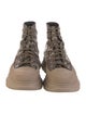 Alexander McQueen Leather Printed Lace-Up Boots
