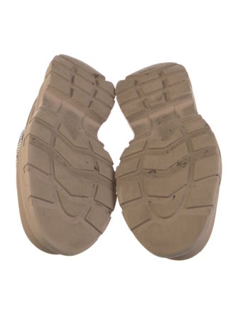 Alexander McQueen Leather Printed Lace-Up Boots