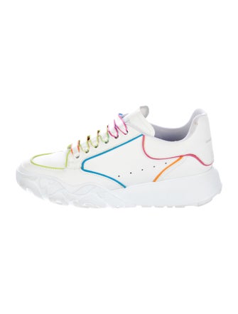 Alexander McQueen Leather Printed Athletic Sneakers