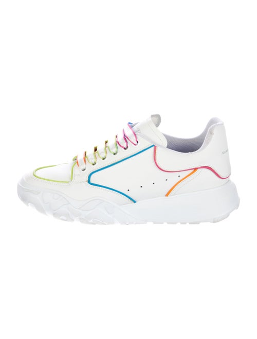 Alexander McQueen Leather Printed Athletic Sneakers