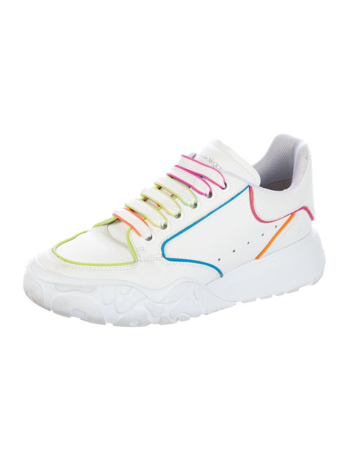 Alexander McQueen Leather Printed Athletic Sneakers