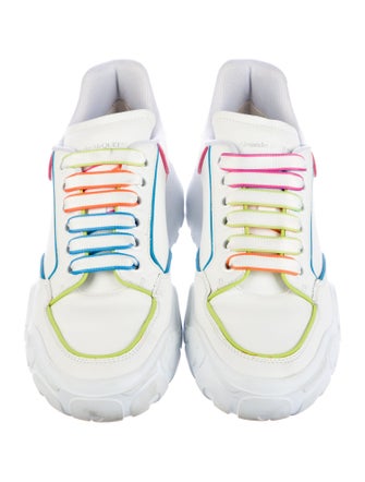 Alexander McQueen Leather Printed Athletic Sneakers