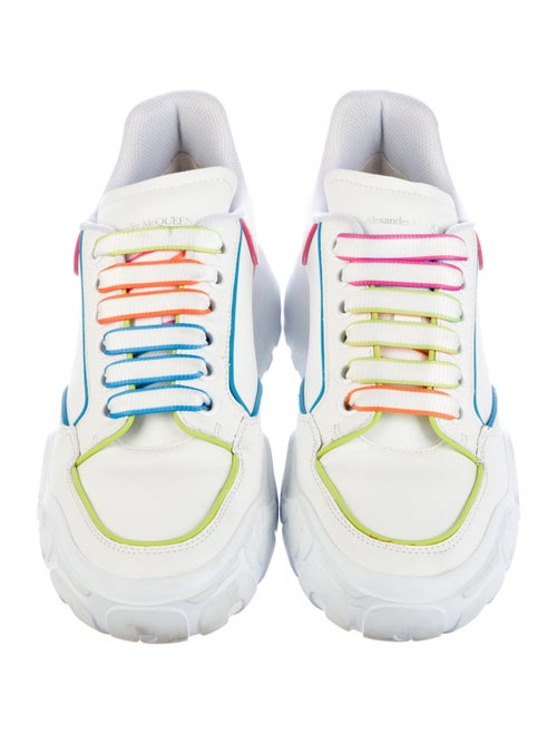 Alexander McQueen Leather Printed Athletic Sneakers