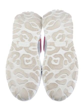 Alexander McQueen Leather Printed Athletic Sneakers