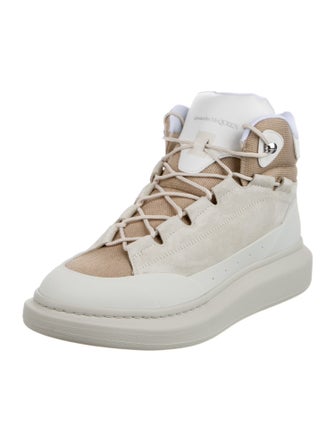 Alexander McQueen Suede Colorblock Pattern Sneakers