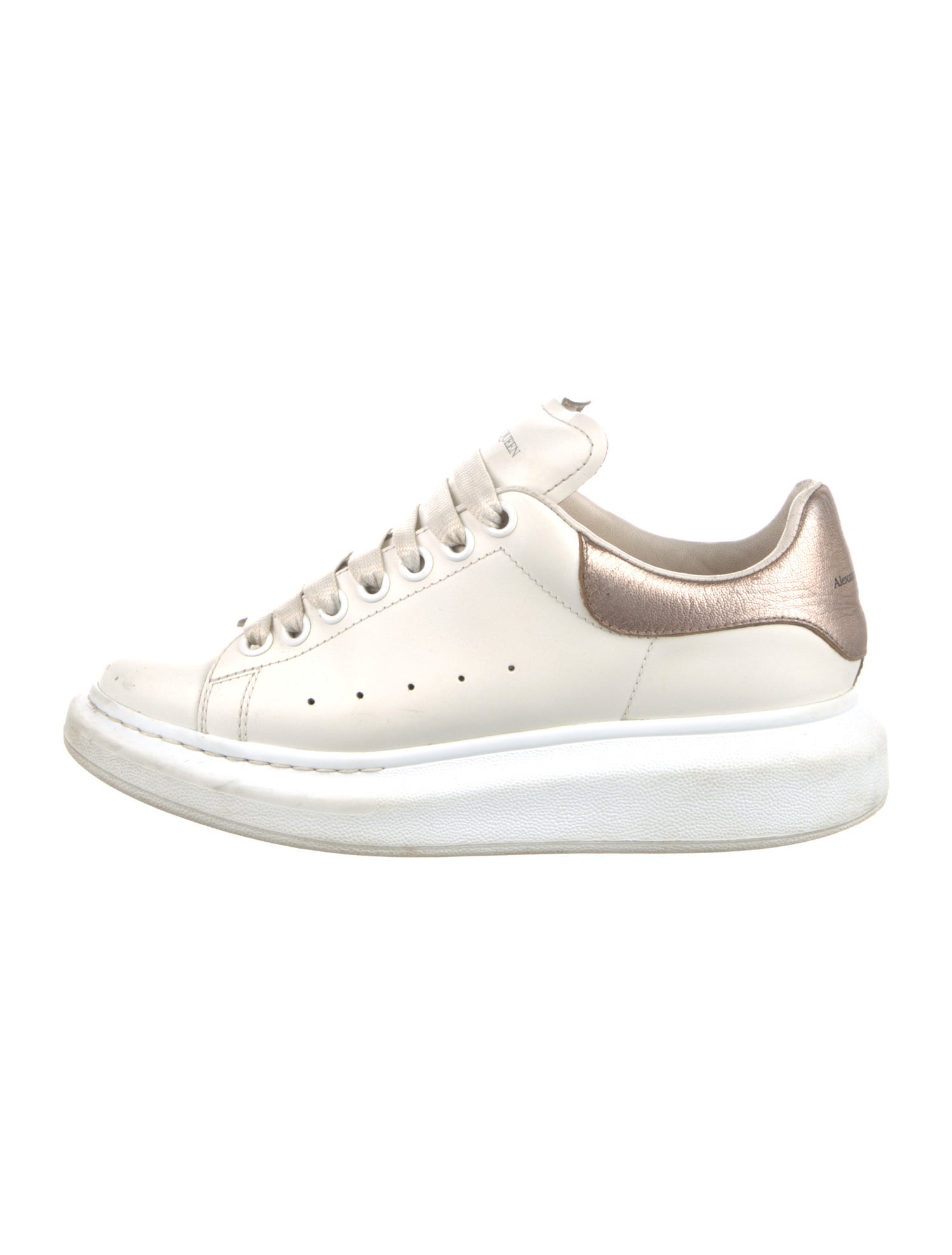 Alexander McQueen Leather Colorblock Pattern Sneakers