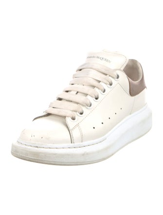 Alexander McQueen Leather Colorblock Pattern Sneakers