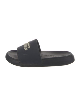 Alexander McQueen Rubber Graphic Print Slides