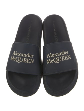 Alexander McQueen Rubber Graphic Print Slides