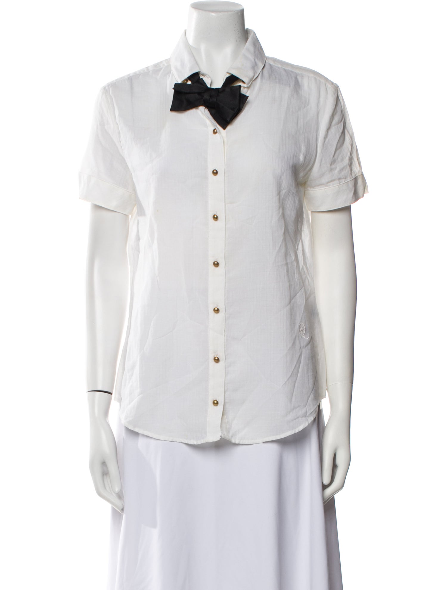 McQ Alexander McQueen Short Sleeve Button-Up Top