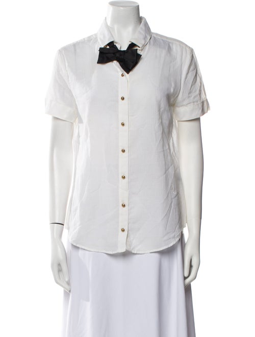 McQ Alexander McQueen Short Sleeve Button-Up Top