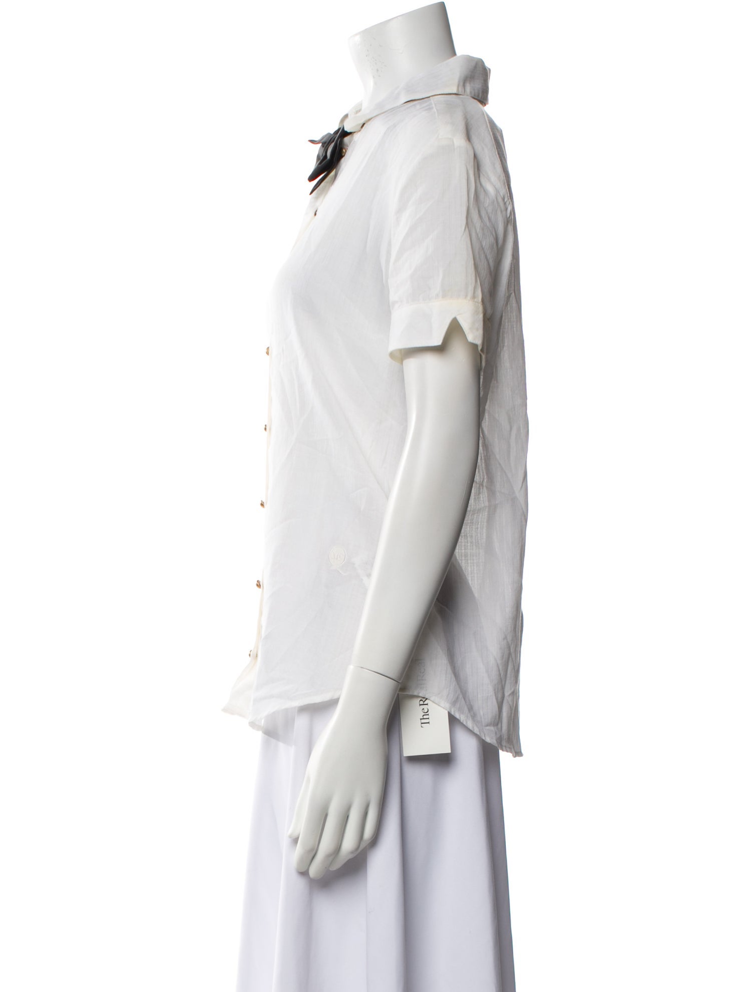 McQ Alexander McQueen Short Sleeve Button-Up Top