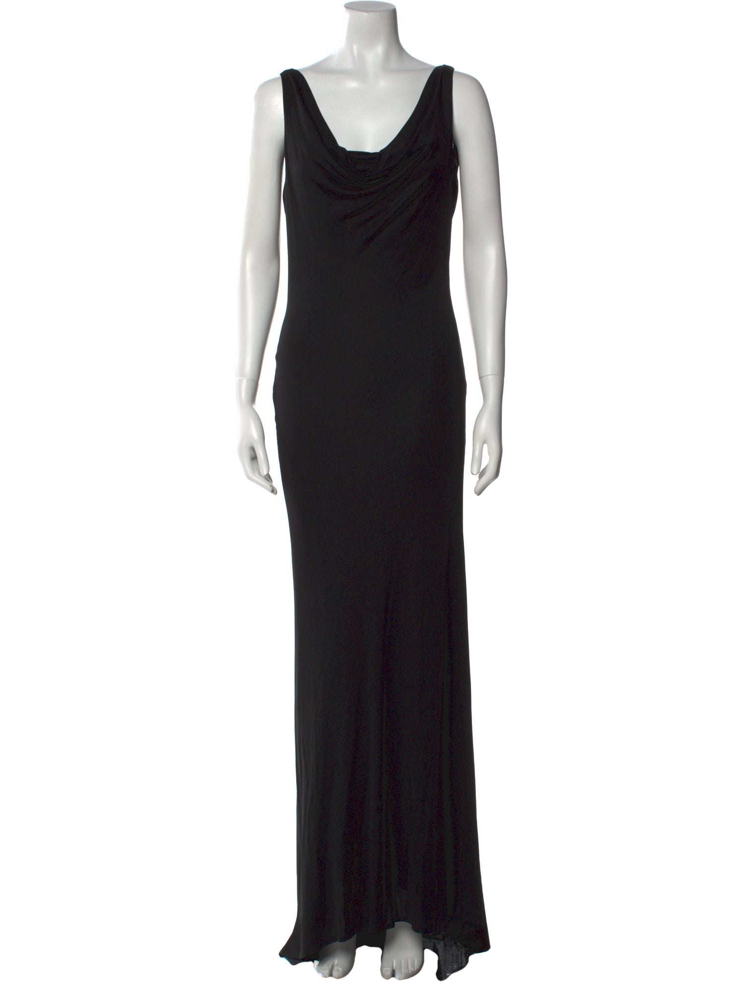 Alexander McQueen Cowl Neck Long Dress