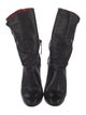 McQ Alexander McQueen Leather Studded Accents Moto Boots