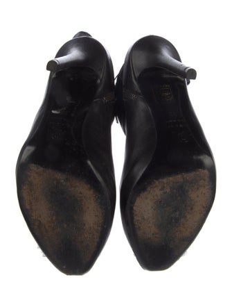 McQ Alexander McQueen Leather Studded Accents Moto Boots