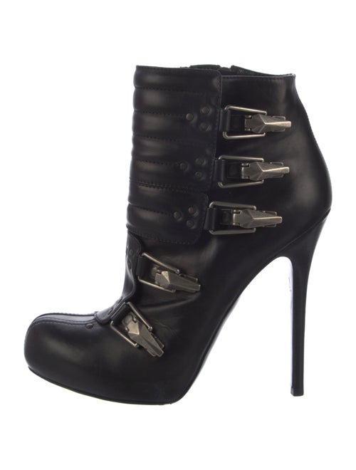 Alexander McQueen Skull Leather Moto Boots