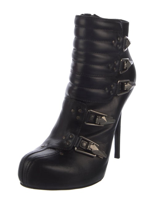 Alexander McQueen Skull Leather Moto Boots