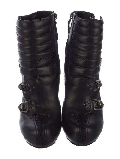 Alexander McQueen Skull Leather Moto Boots