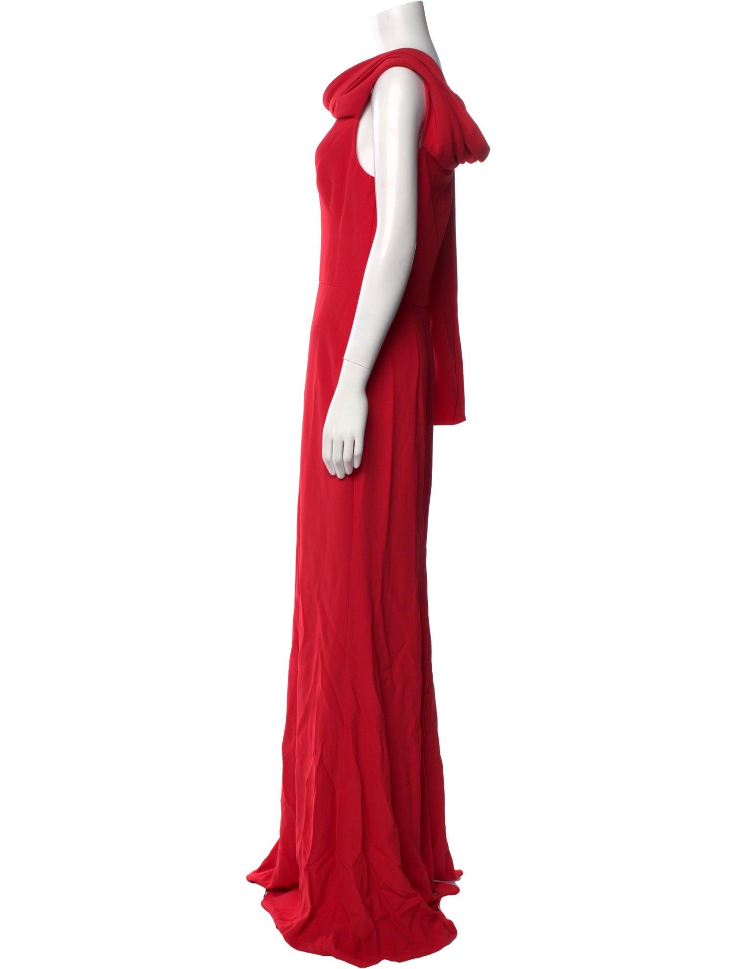 Alexander McQueen Cowl Neck Long Dress