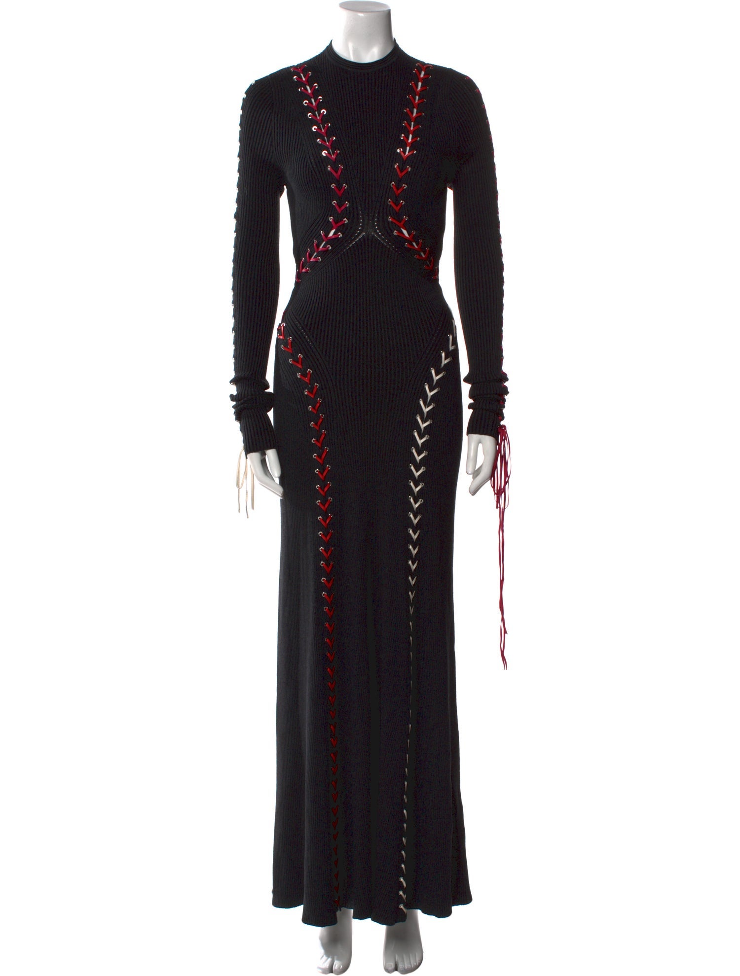 Alexander McQueen Lamb Leather Long Dress