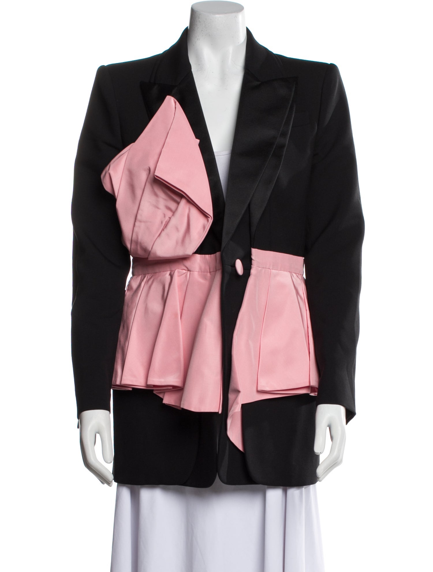 Alexander McQueen Wool Colorblock Pattern Evening Jacket