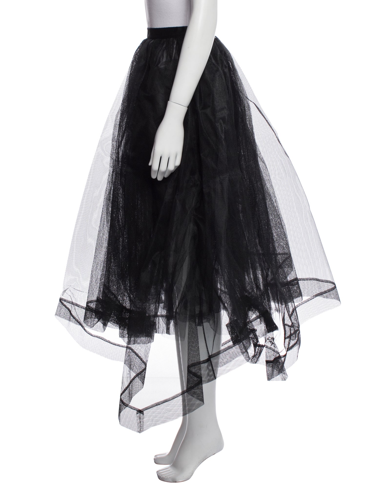 Alexander McQueen Mesh Midi Length Skirt