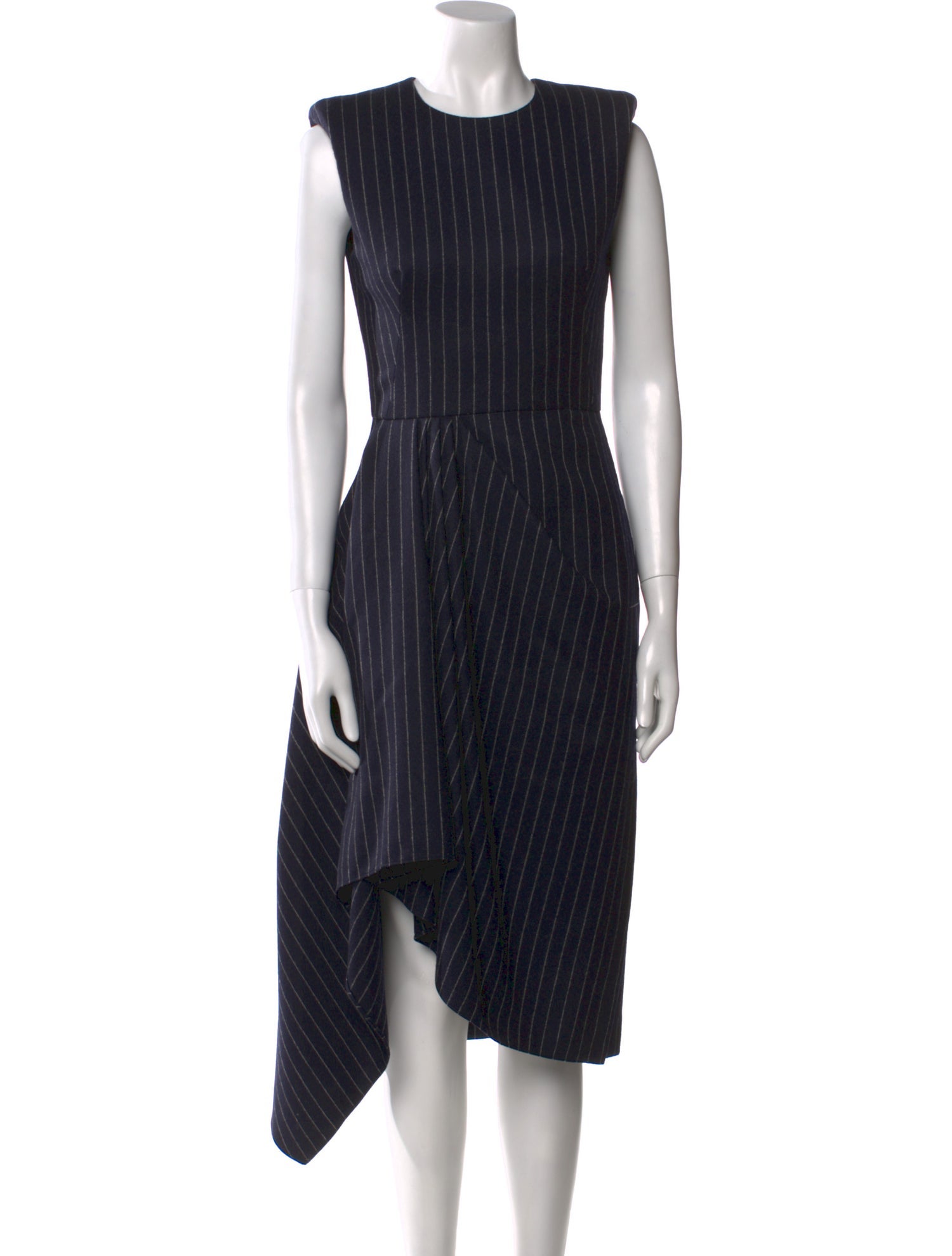 Alexander McQueen Wool Midi Length Dress