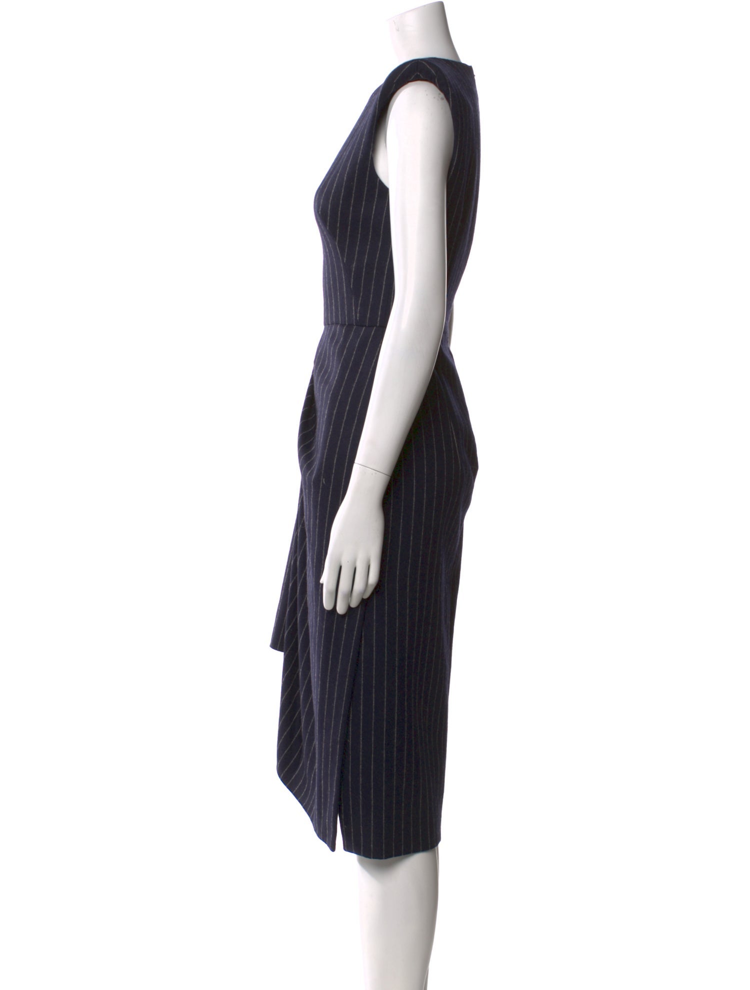 Alexander McQueen Wool Midi Length Dress