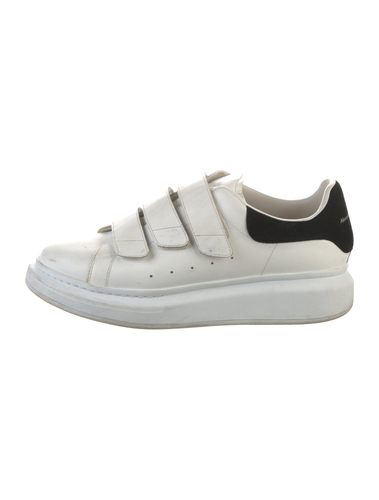 Alexander McQueen Leather Colorblock Pattern Sneakers