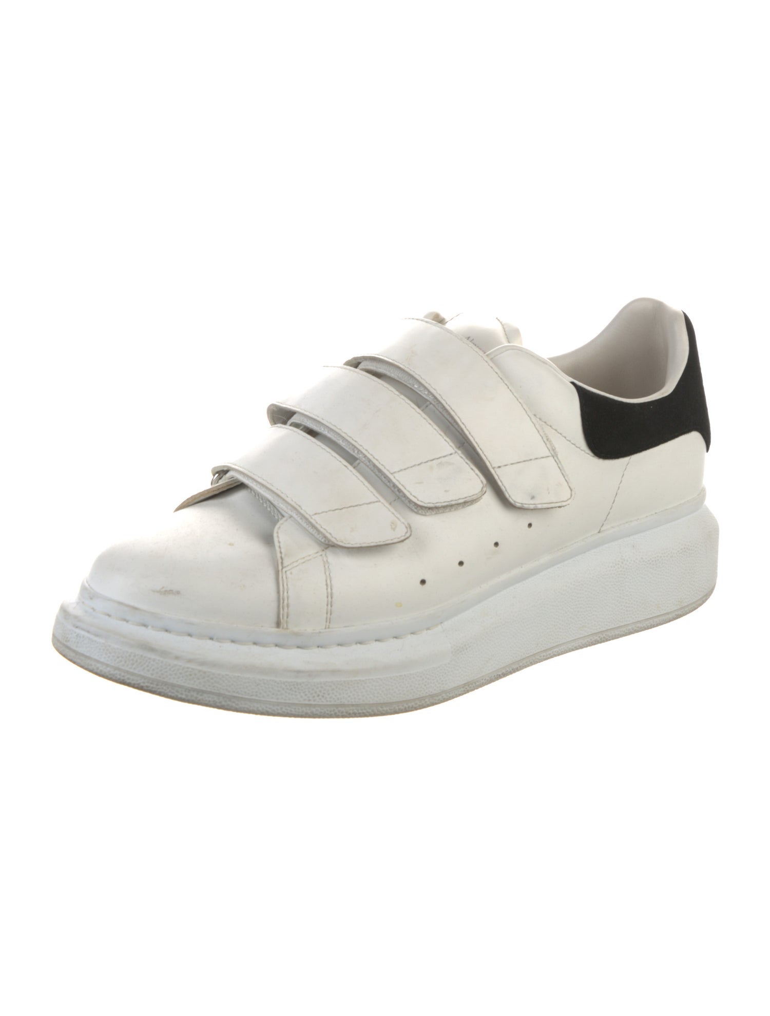 Alexander McQueen Leather Colorblock Pattern Sneakers