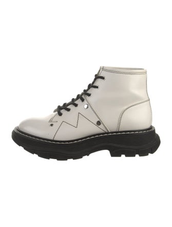 Alexander McQueen Leather Combat Boots